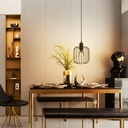 Pendant light with iron frame, E27 - Image 5