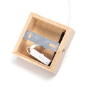 Pendant light with wooden frame, E27 - Image 2
