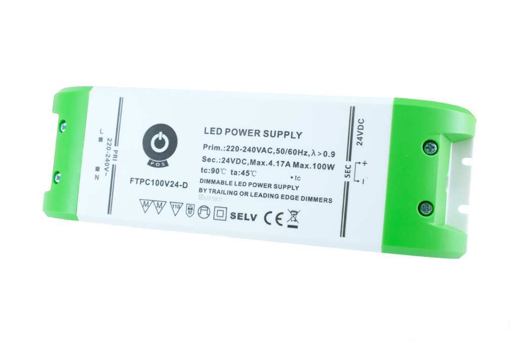 Power supply 24V, 100W, 4,6A, Dimmable - Image 2