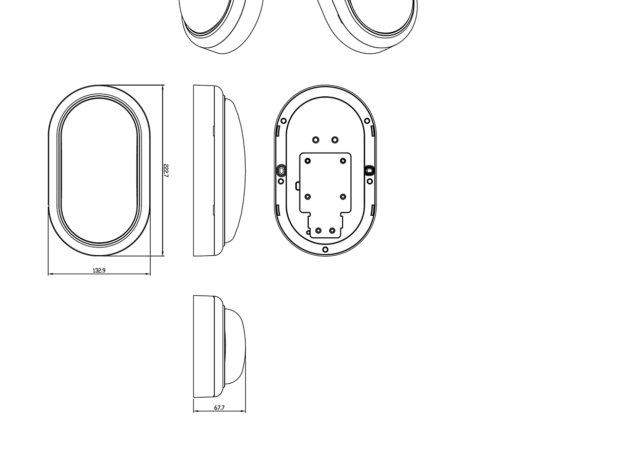 Projectline Wall mount oval 15W 1400lm 4000K IP54 - Image 2