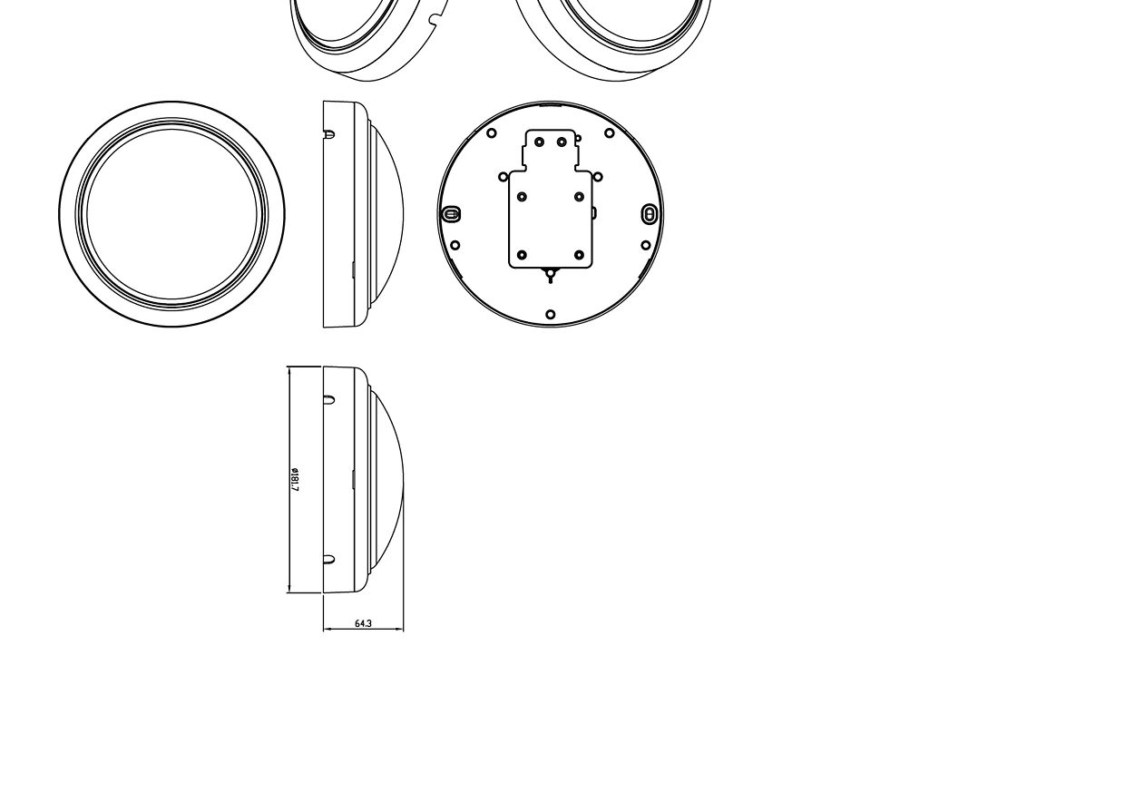 Projectline Wall mount round 15W 1400lm 4000K IP65 - Image 3
