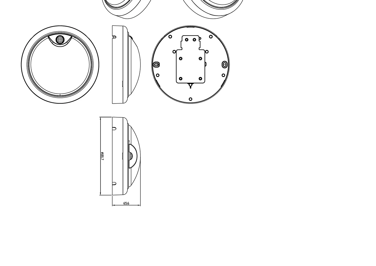 Projectline Wallmount round 15W 1400lm 4000K Sensor IP65 - Image 3