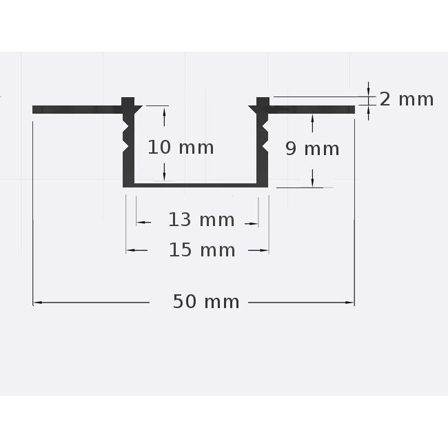 PVC profile 50x12 for plastering, plaster wall - Image 4