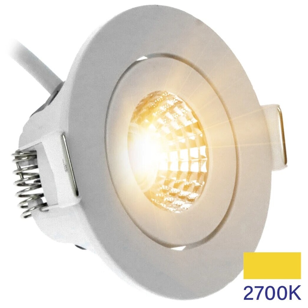Recessed Dimmable LED spotlight IP54 2700K, white 55mm - Image 2