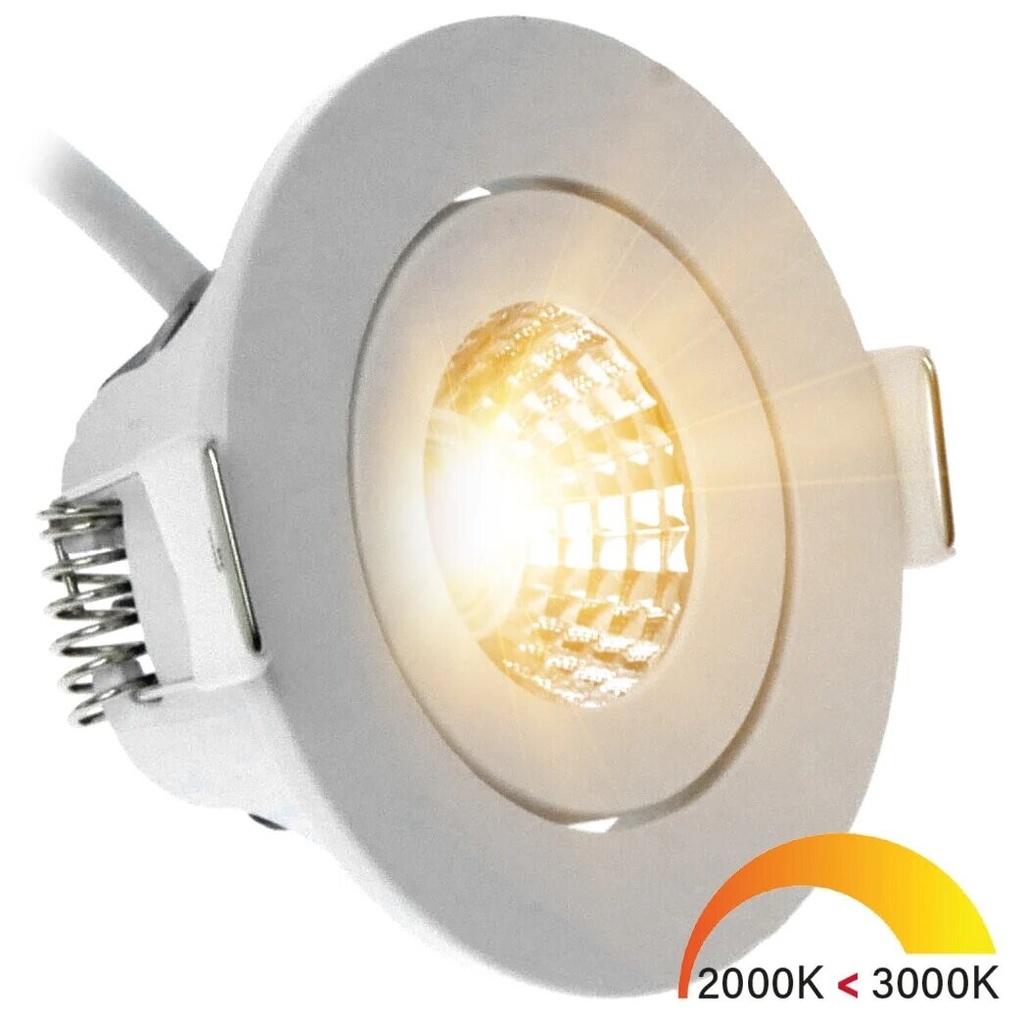Recessed LED spotlight IP54 dim to warm, white 55mm - Image 5