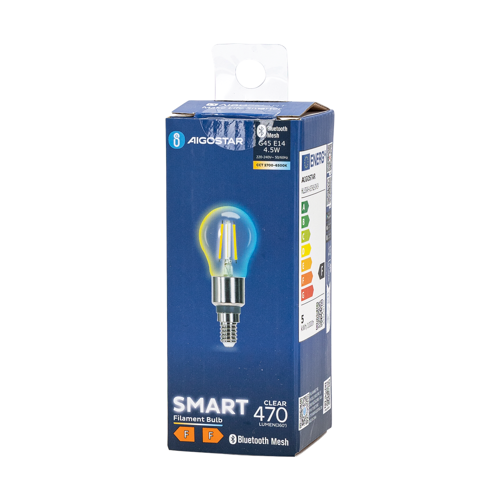 E14 Bluetooth Mesh Smart Filament Bulb G45 4.5W CCT