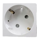 EFAPEL 45132 SBR Schuko Stikkontakt 2-modul 45° Hvid