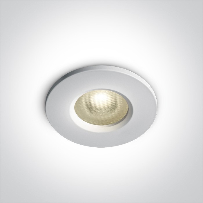 Indbygget spot GU10 Hvidt, frostet glas