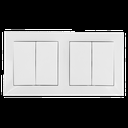 Switch double 2 gang 2 way, four buttons