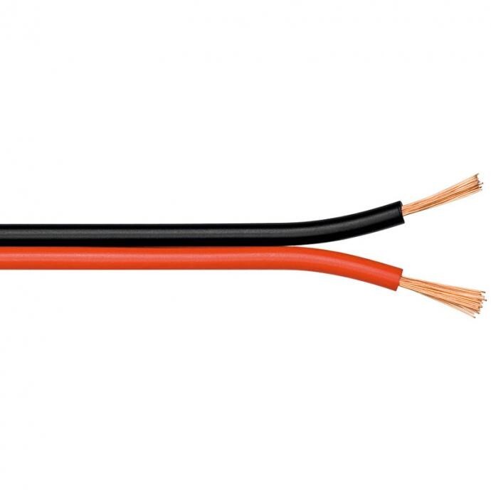 Kabel rød og sort 2 ledere 0,50mm²