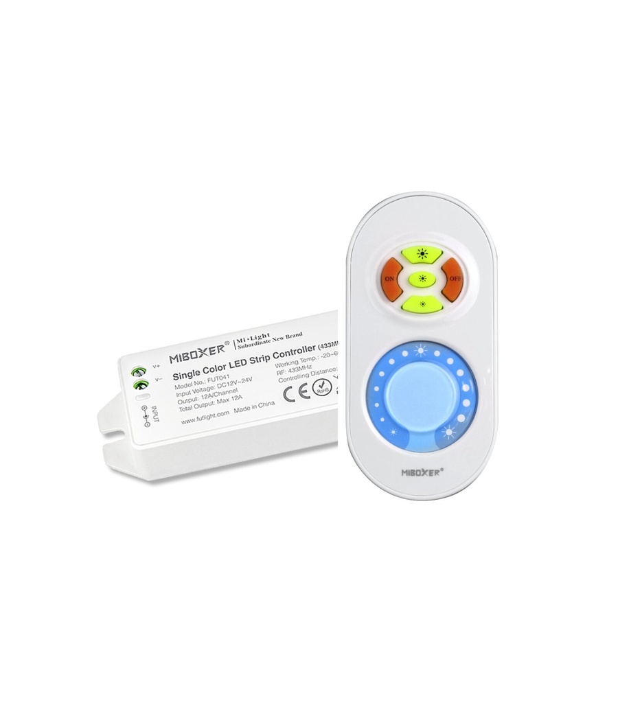 Mi-Light LED CCT RF 12 / 24V controller + remote control FUT040