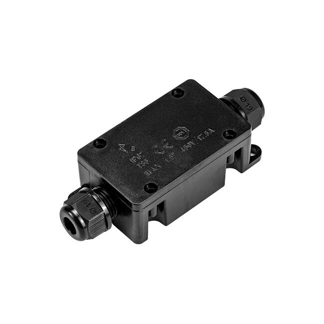 Sort vandtæt samledåse 4-8mm IP67