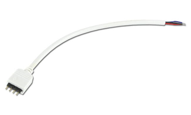 Tilslutningskabel 4pin 10mm RGB