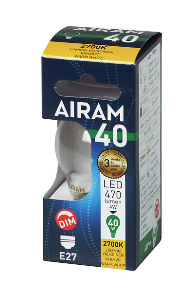 Airam  E27 4,5W LED Filament P45 2700K DIM