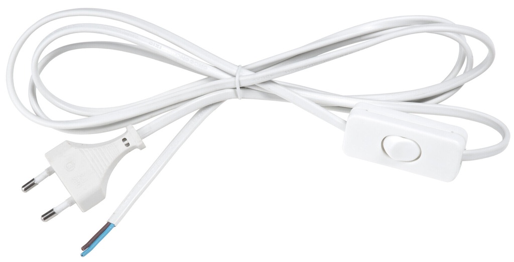 Mellemafbryder m/kabel hvid 2,5m