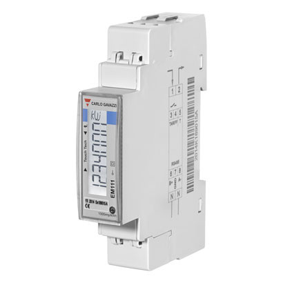 Energy meter for 1-phase (32A/230V) with pulse output. Approved for debit measurement.