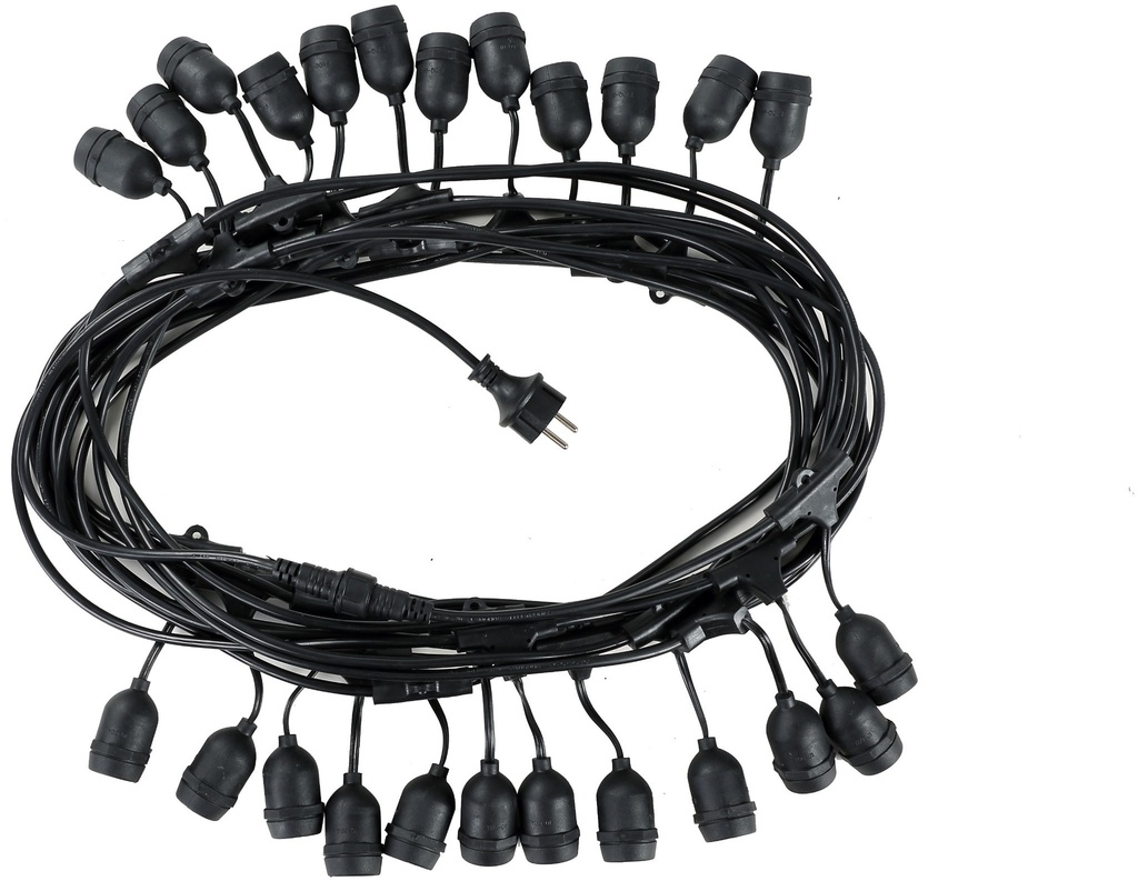 Lyssnor E27 15m, 24 lamper