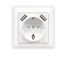 One way schuko socket + 2xUSB- A
