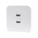 Vægkontakt 2xUSB A