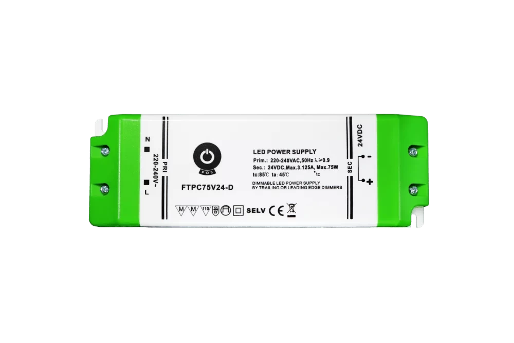 Power supply 24V, 75W, 3,15A, Dimmable