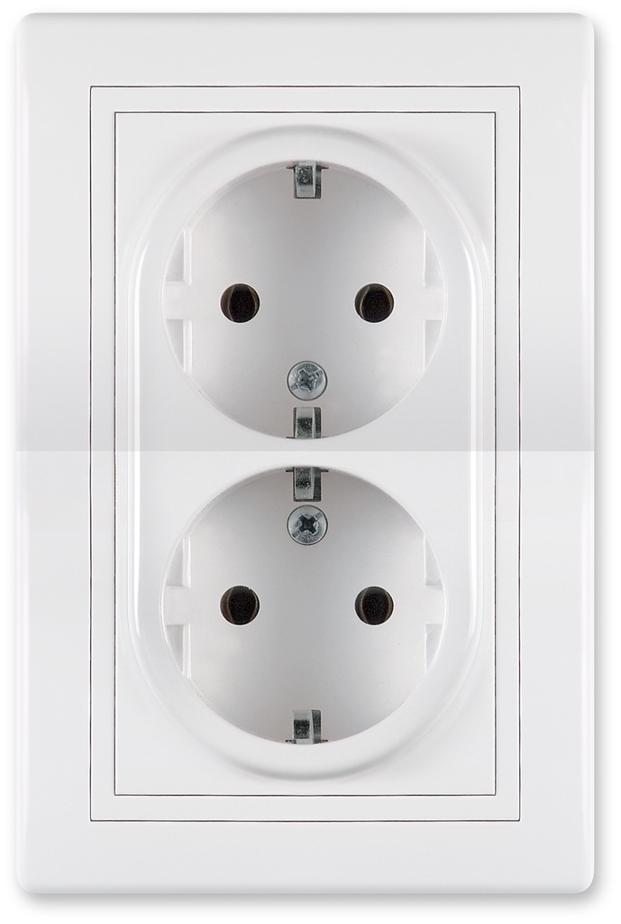Prestige Wall outlet 2-way grounded