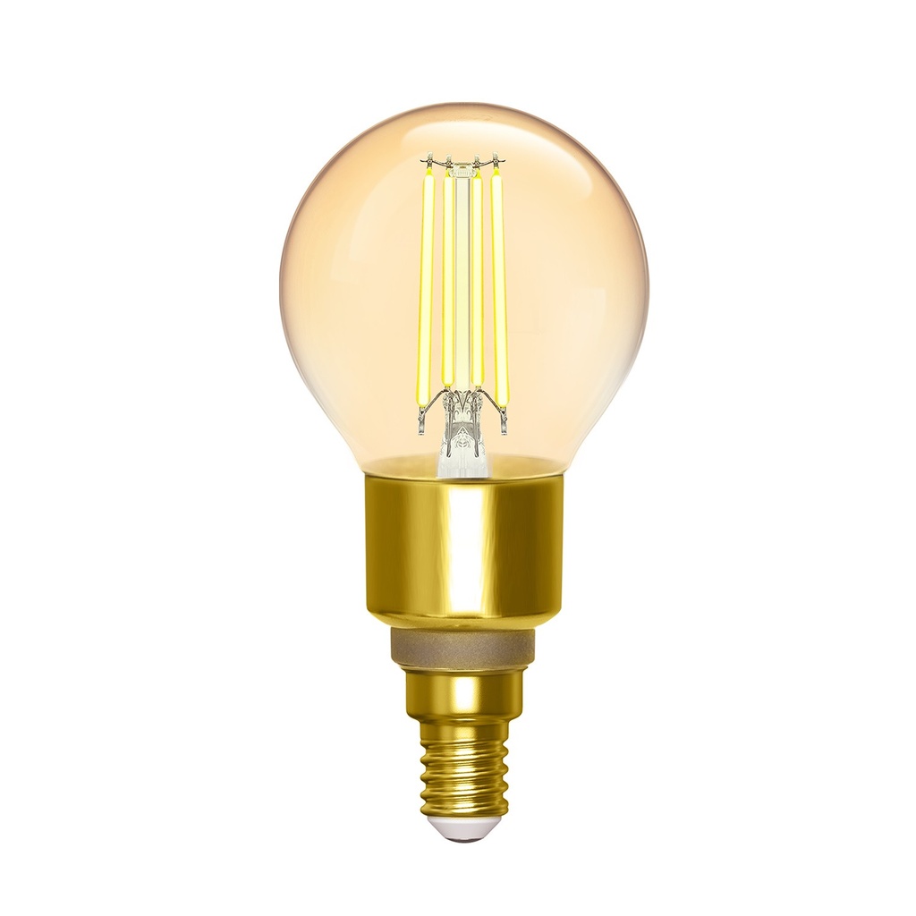 4,5W smart filament LED-pære E14 G45 CCT WIFI + Bluetooth Amber