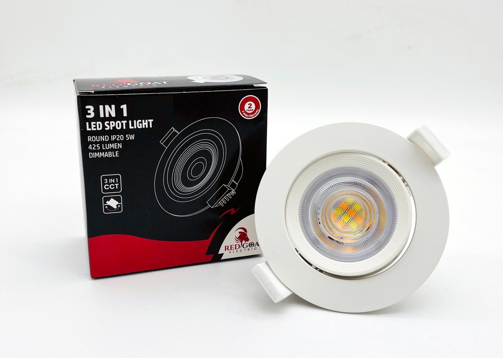 LED Downlight 5W dæmpbar CCT 3in1