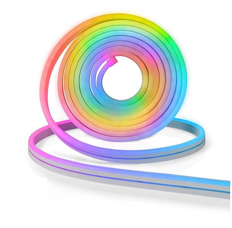Avide RGB Neon LED Strip 12V med fjernbetjening 5m