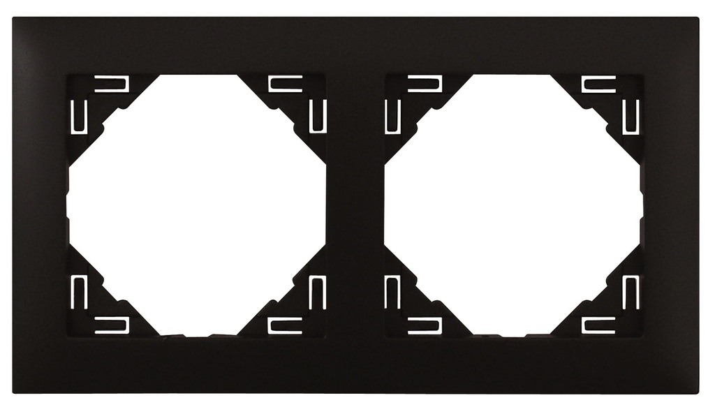 Efapel Double frame, black Logus90