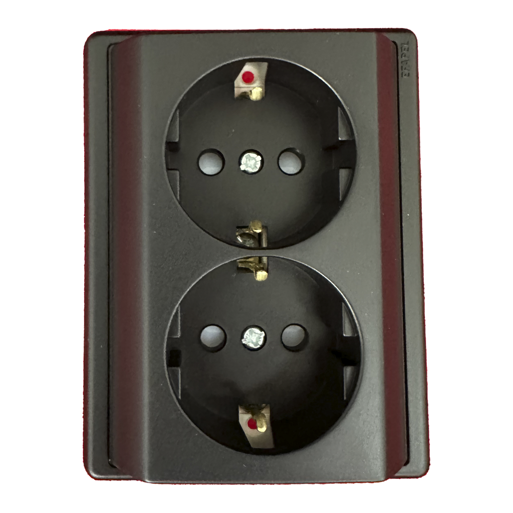 Efapel Electrical outlet Double Black