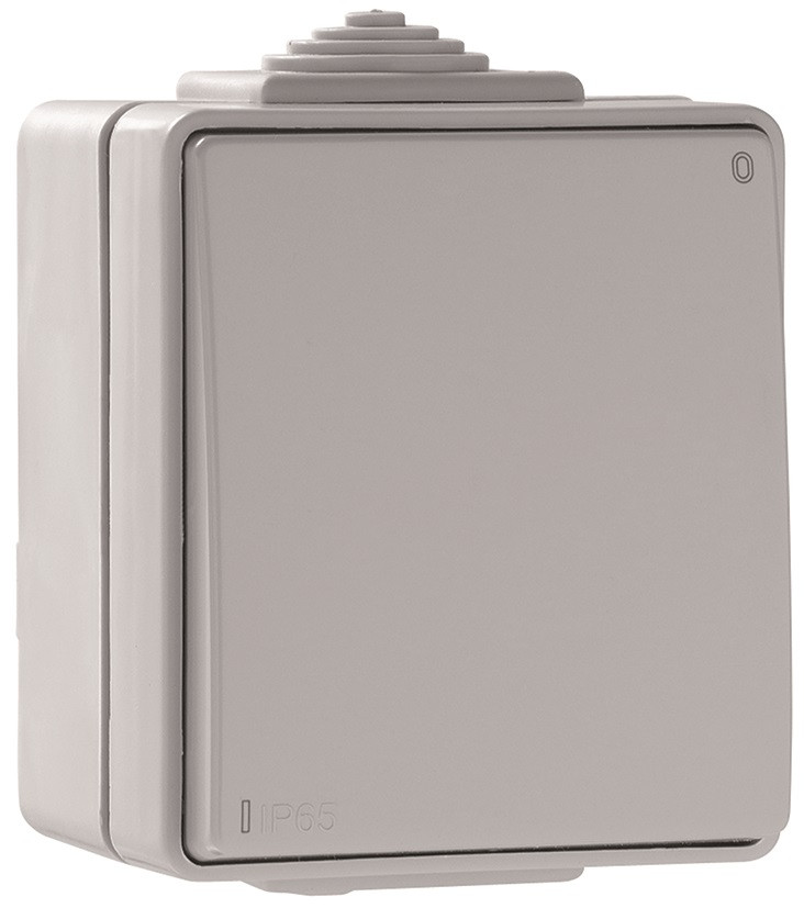 Efapel Two-pole Switch IK07 IP65 Grey