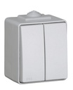 Efapel Two Circuits Switch IP65, IK07 White