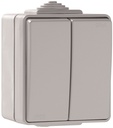 Efapel Two Circuits Switch IP65, IK07 Grey
