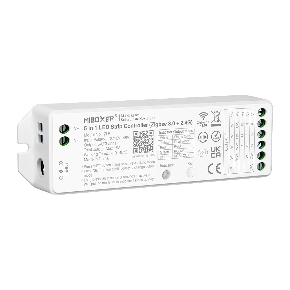 Mi-Light ZL5 5 in 1 LED Strip Controller (Zigbee 3.0 + 2.4G + DMX512)
