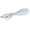 Lamp cable with switch white 1,5m