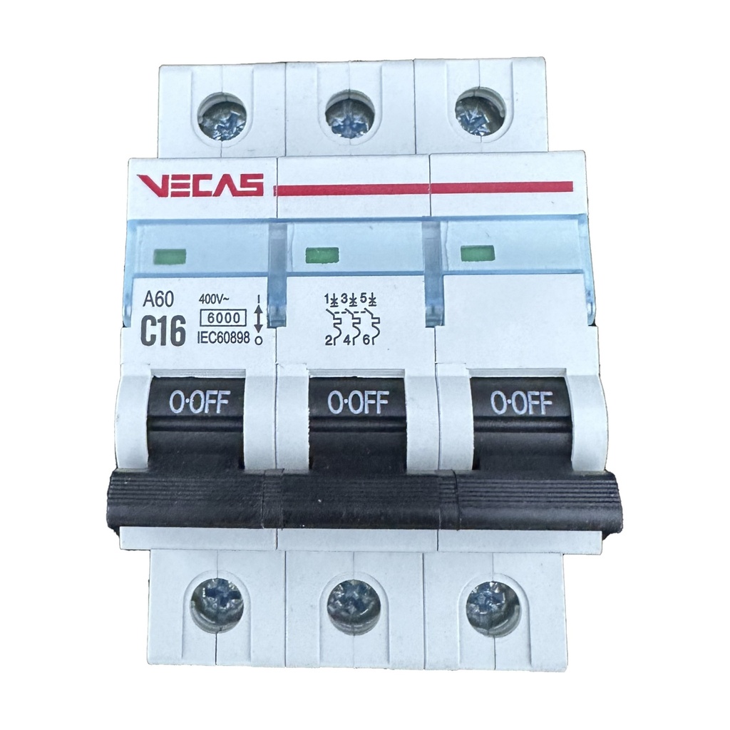 VECAS MCB 3P 16A C CURVE