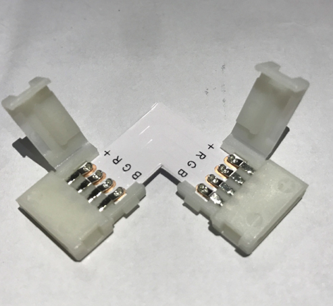 Hjørnestik til RGB LED 90 grader 8mm