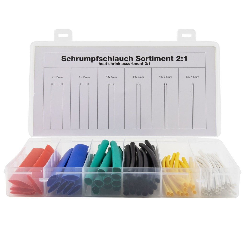 Krympeslange Sortiment 2:1 10cm 80STK farverig
