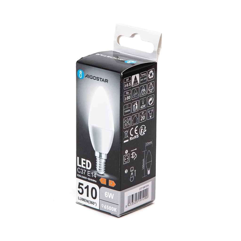 LED 6W E14 6500K 510lm