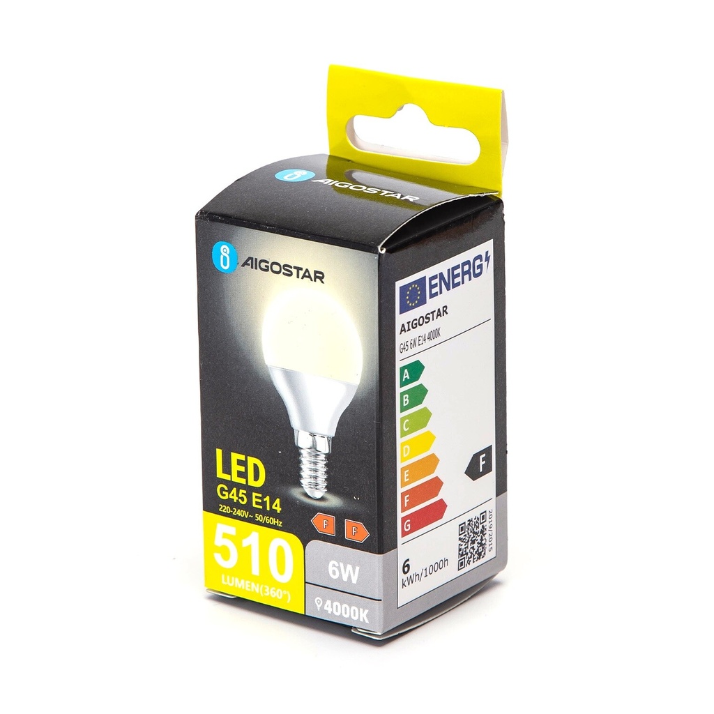 E14 LED G45 6W 4000K