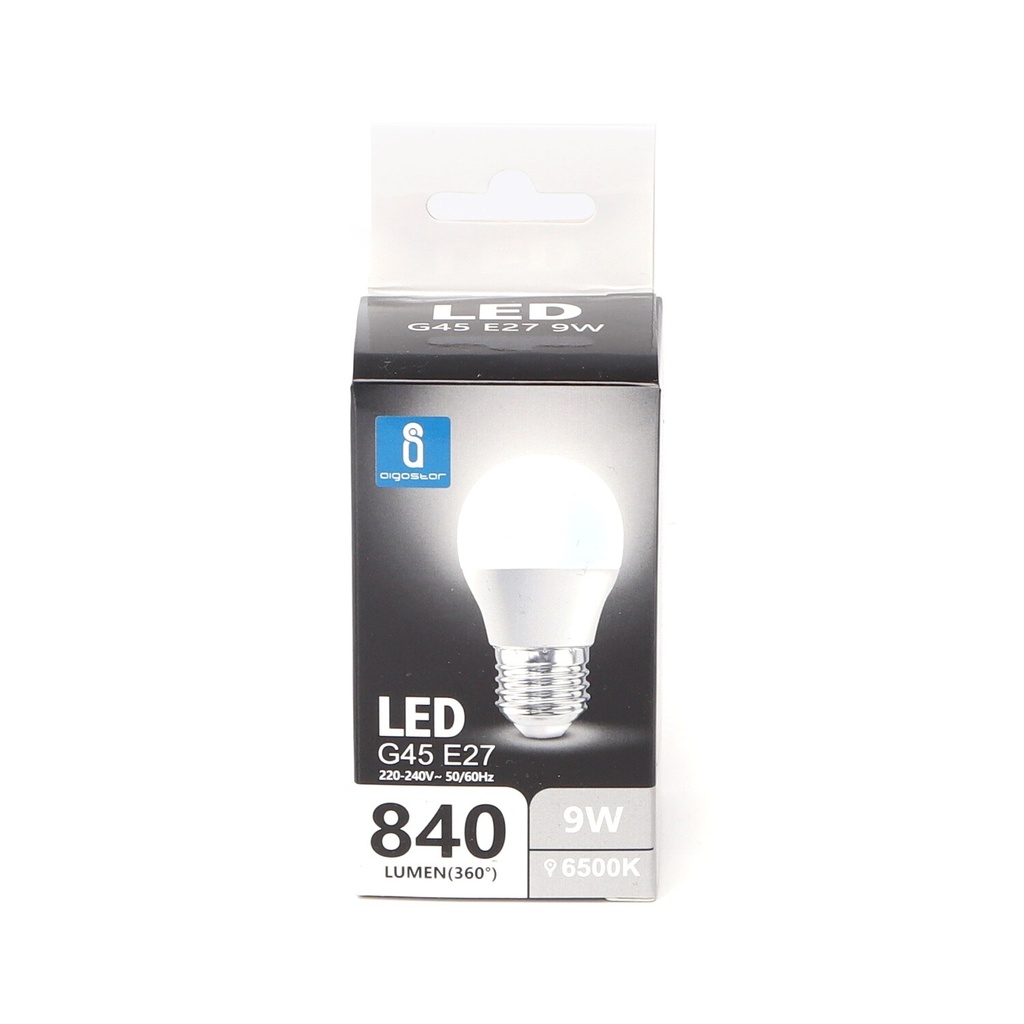 E27 LED G45 9W 6500K
