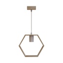 Loftslampe med træramme, E27
