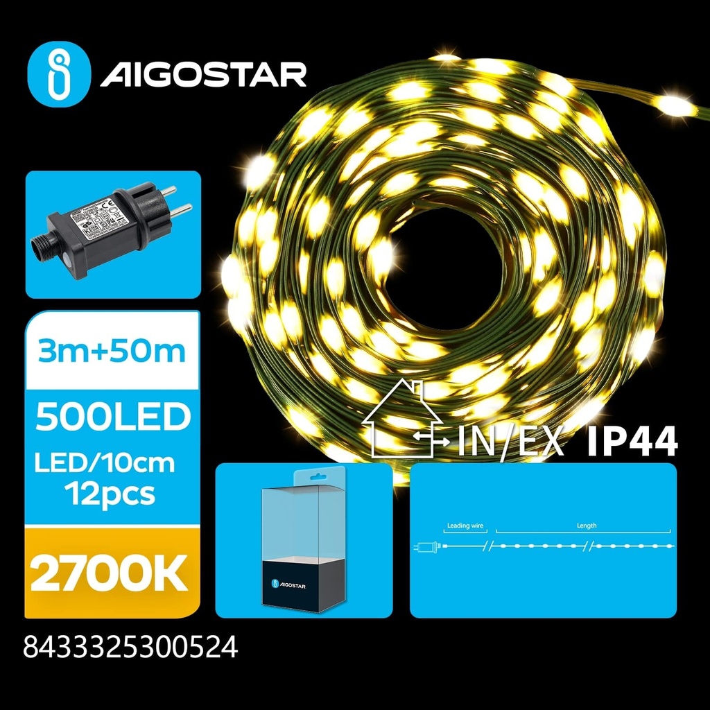 Light string 500 LED 50 m Warm white 2700K