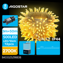 Lyssnor 500 LED 50 m Varm hvid 2700K