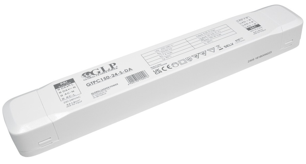 Transformer 150W 24V konstant spænding, DALI-2 og push-dæmpning, LED strømforsyning