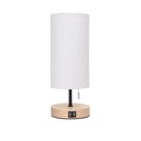 Table lamp made of wood E27 with USB