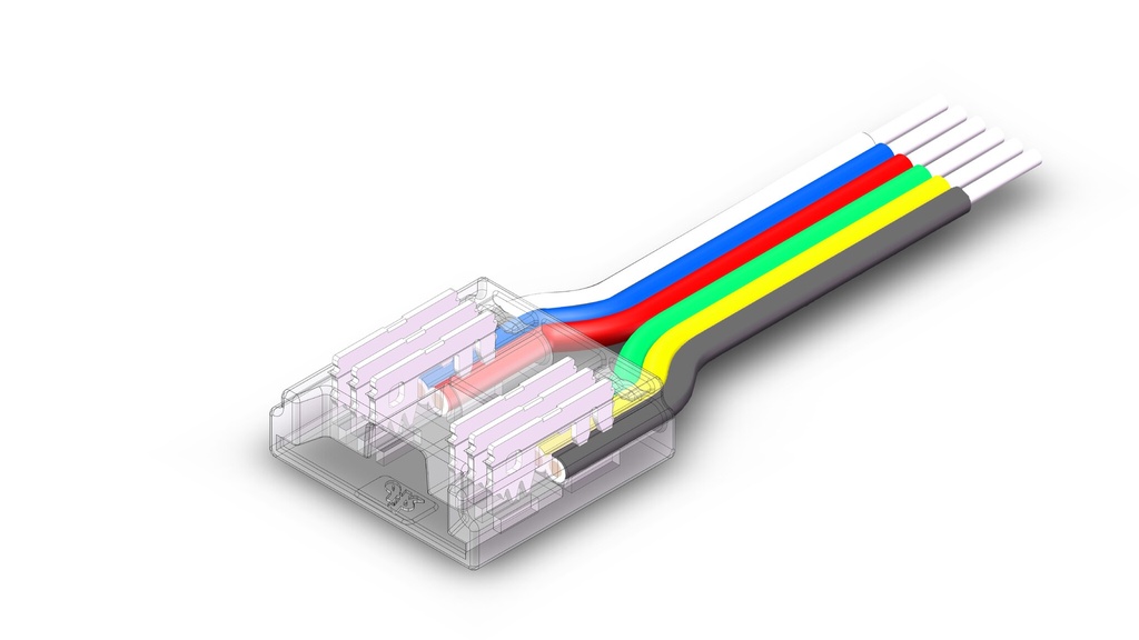 RGB + CCT Strip to Controller COB 6-pin
