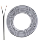 Kabel hvid 2 ledere 0.75mm² 10m