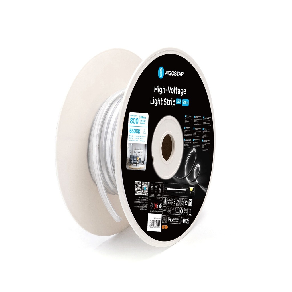 LED Neon strip light 6500K 120LED 8W/m IP65 6mm