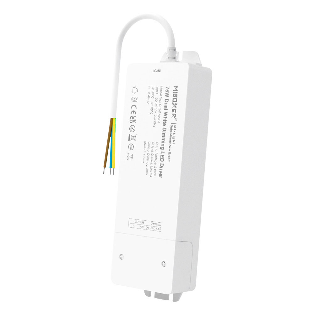 Mi-light CL2-P75V24 75W Dobbelt hvid LED lysdæmper driver + PUSH (2,4G)